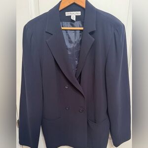 Josephine Chaus Classic Navy Blazer, Double Breasted Style Blazer  SIze 12